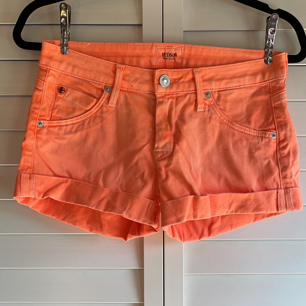 Hudson Neon orange shorts sz 26